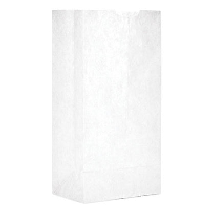 Grocery Paper Bags, 30 Lb Capacity, #4, 5" X 3.33" X 9.75", White, 500 Bags