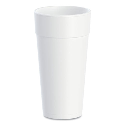 Foam Drink Cups, Hot/cold, 24 Oz, White, 25/bag, 20 Bags/carton