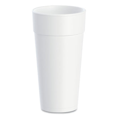 Foam Drink Cups, Hot/cold, 24 Oz, White, 25/bag, 20 Bags/carton