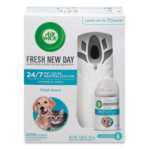 Pet Odor Neutralization Automatic Spray Starter Kit, 6 X 2.25 X 7.75, White/gray, 4/carton