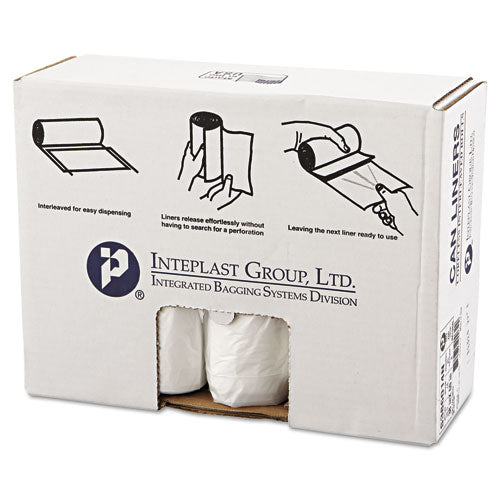 High-density Commercial Can Liners, 60 Gal, 14 Mic, 38" X 60", Clear, 25 Bags/roll, 8 Interleaved Rolls/carton