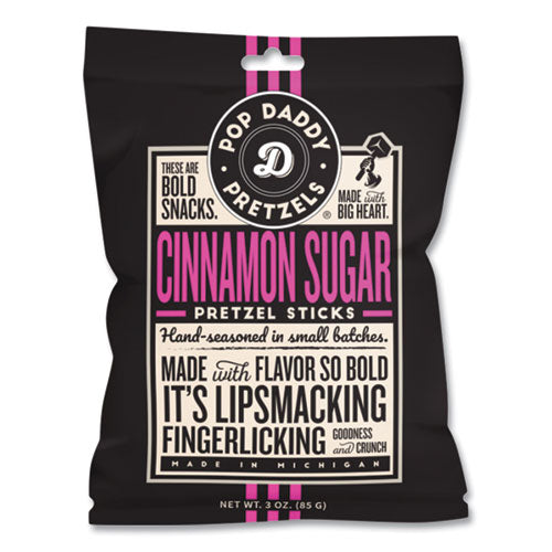 Cinnamon Sugar Pretzel Sticks, 3 Oz Bag, 15/carton