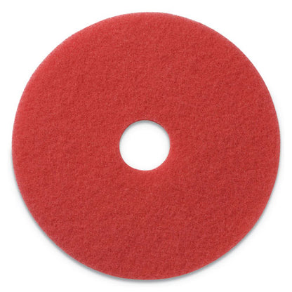 Buffing Pads, 20" Diameter, Red, 5/carton