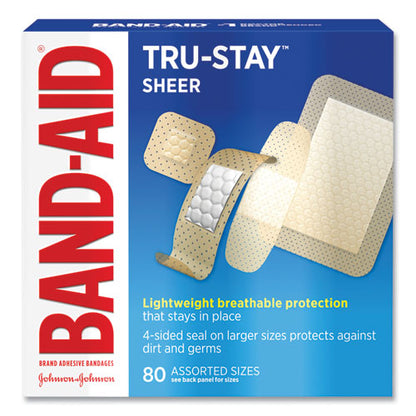 Tru-stay Sheer Strips Adhesive Bandages, Assorted, 80/box