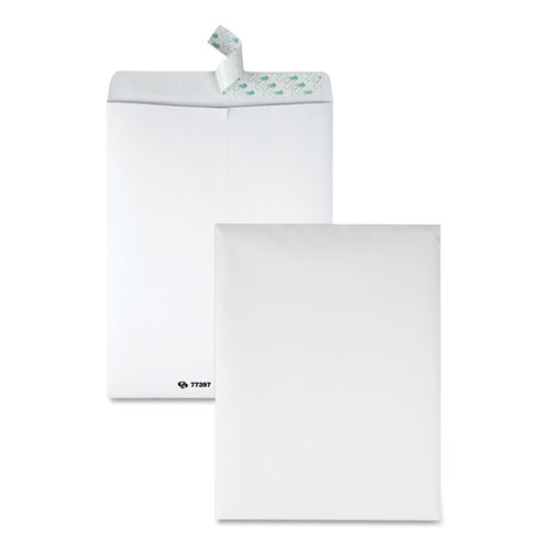 Tech-no-tear Catalog Envelope, Paper Exterior, #13 1/2, Cheese Blade Flap, Self-adhesive Closure, 10 X 13, White, 100/box