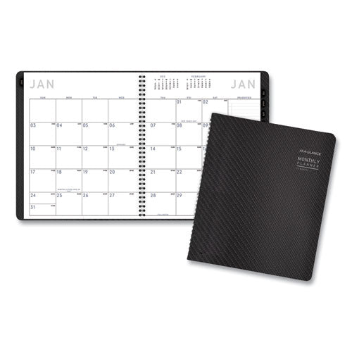 Contemporary Monthly Planner, Premium Paper, 11 X 9, Graphite Cover, 12-month (jan To Dec): 2024