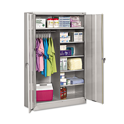 Jumbo Combination Steel Storage Cabinet, 48w X 24d X 78h, Light Gray