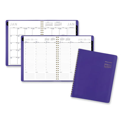 Contemporary Weekly/monthly Planner, 11.38 X 9, Purple Cover, 12-month (jan To Dec): 2024