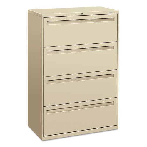 Brigade 700 Series Lateral File, 4 Legal/letter-size File Drawers, Putty, 36" X 18" X 52.5"