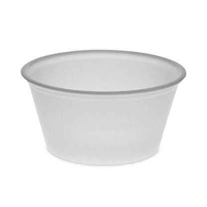 Plastic Portion Cup, 2 Oz, Translucent, 200/bag, 12 Bags/carton