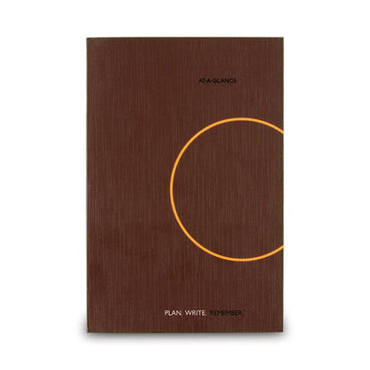 One-day-per-page Planning Notebook, 9 X 6, Dark Brown/orange Cover, 12-month (jan To Dec): 2024