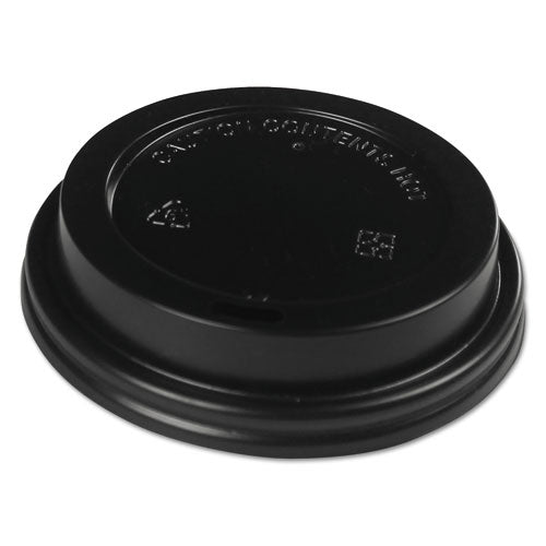 Hot Cup Lids, Fits 10 Oz To 20 Oz Hot Cups, Black, 1,000/carton