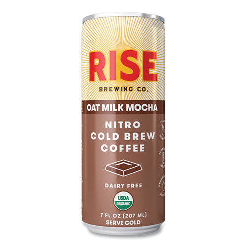 Nitro Cold Brew Latte, Oat Milk Mocha, 7 Oz Can, 12/carton