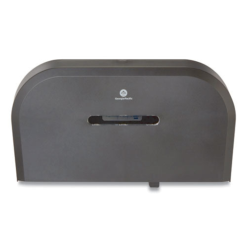 Jumbo Jr. Bathroom Tissue Dispenser, Double Roll, 22.1 X 4.8 X 12.1, Black