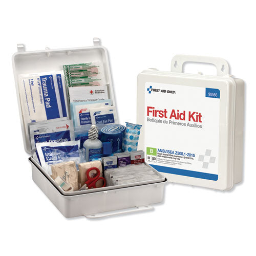 Bulk Ansi 2015 Compliant Class B Type Iii First Aid Kit For 50 People, 199 Pieces, Plastic Case