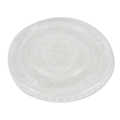 Pet Cold Cup Lids, Fits 12 Oz Squat And 14 To 24 Oz Plastic Cups, Clear, 100/sleeve, 10 Sleeves/carton