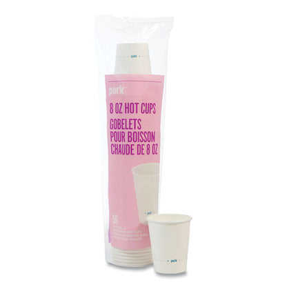 White Paper Hot Cups, 8 Oz, 100/pack