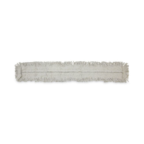 Disposable Dust Mop Head, Cotton, Cut-end, 60w X 5d