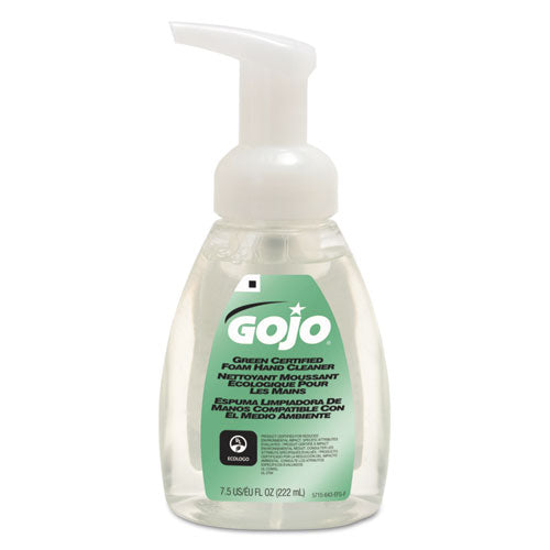 Green Certified Foam Soap, Fragrance-free, 7.5 Oz Pump Bottle, 6/carton