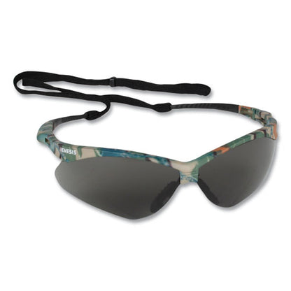 V30 Nemesis Safety Eyewear, Plastic Camo Frame, Smoke Polycarbonate Lens, 12/box