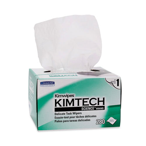 Kimwipes, Delicate Task Wipers, 1-ply, 4.4 X 8.4, Unscented, White, 286/box, 60 Boxes/carton