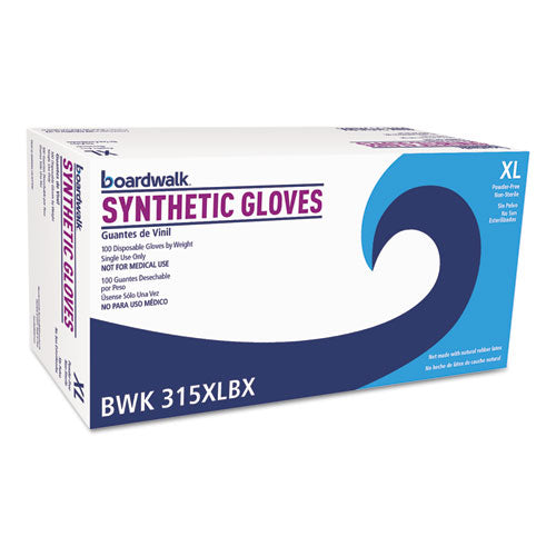 Powder-free Synthetic Vinyl Gloves, X-large, Cream, 4 Mil, 1,000/carton