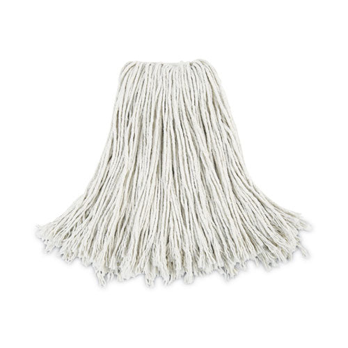 Cut-end Wet Mop Head, Cotton, No. 24, White 12/carton