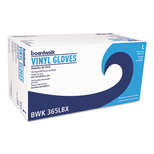 General Purpose Vinyl Gloves, Powder/latex-free, 2.6 Mil, Large, Clear, 100/box, 10 Boxes/carton