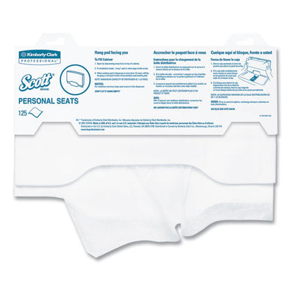 Personal Seats Sanitary Toilet Seat Covers, 15 X 18, White, 125/pack