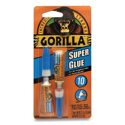 Super Glue, Two 0.11 Oz Tubes, Dries Clear