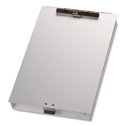 Aluminum Storage Clipboard, Holds 8.5 X 12 Sheets, Silver