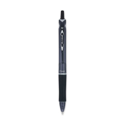 Acroball Colors Advanced Ink Hybrid Gel Pen, Retractable, Medium 1 Mm, Black Ink, Smoke/black Barrel, Dozen