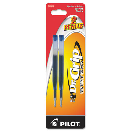 Refill For Pilot Dr. Grip Center Of Gravity Ballpoint Pens, Medium Conical Tip, Blue Ink