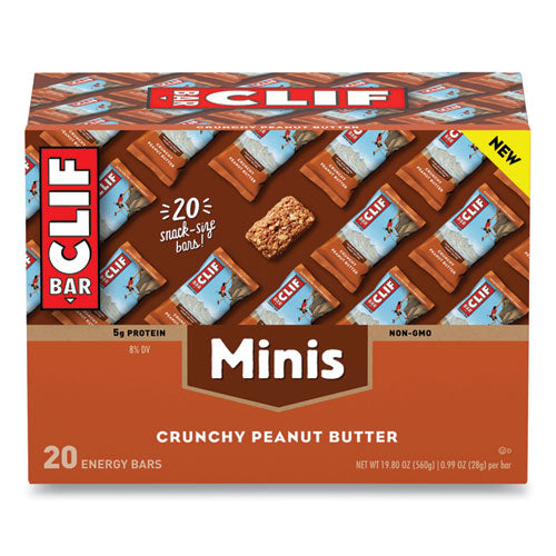 Energy Bar, Mini Crunchy Peanut Butter, 0.99 Oz Bar, 20/box