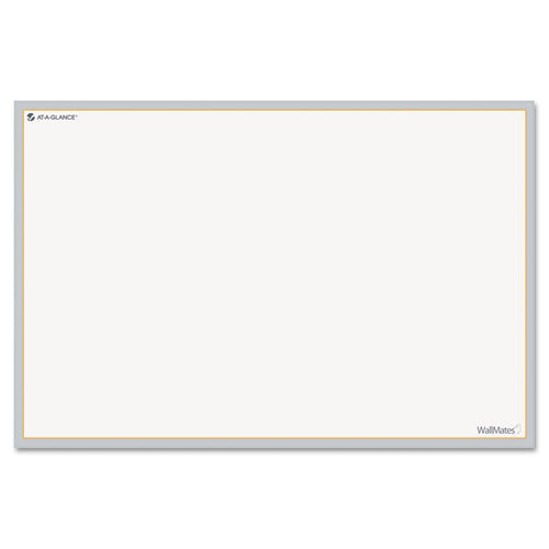 Wallmates Self-adhesive Dry Erase Writing/planning Surface, 36 X 24, White/gray/orange Sheets, Undated