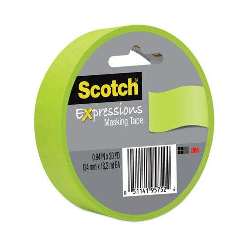 Expressions Masking Tape, 3" Core, 0.94" X 20 Yds, Lemon Lime