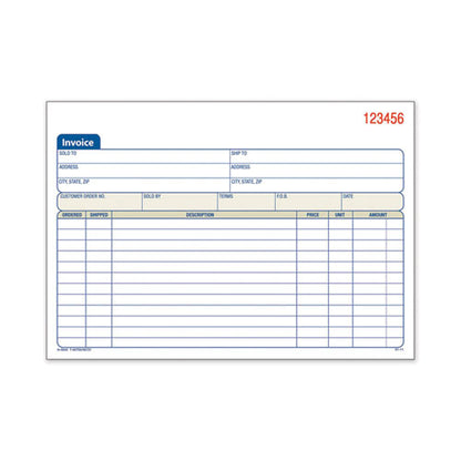 Two-part Invoice Book, Two-part Carbonless, 5.56 X 8.44, 50 Forms Total