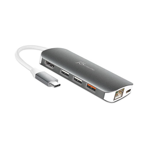 Usb-c Multiport Adapter, Gray/white