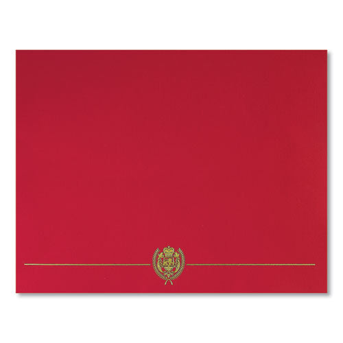 Classic Crest Certificate Covers, 9.38 X 12, Red, 5/pack