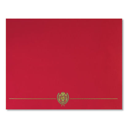 Classic Crest Certificate Covers, 9.38 X 12, Red, 5/pack