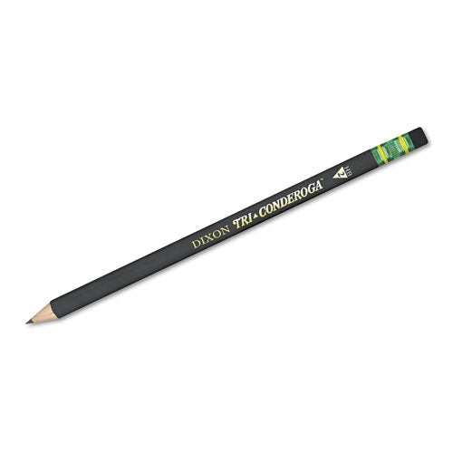 Tri-conderoga Triangular #2 Woodcase Oversized Pencil, Hb (#2), Black Lead, Yellow Barrel, 3/pack