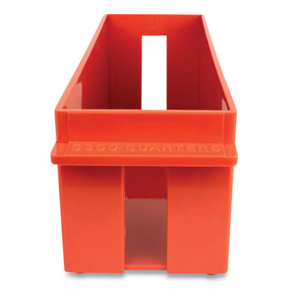 Extra-capacity Coin Tray, Quarters, 1 Compartment, 11.5 X 3.38 X 3.38, Plastic, Orange