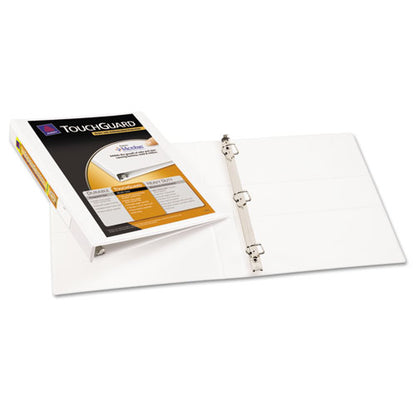 Touchguard Protection Heavy-duty View Binders With Slant Rings, 3 Rings, 1" Capacity, 11 X 8.5, White