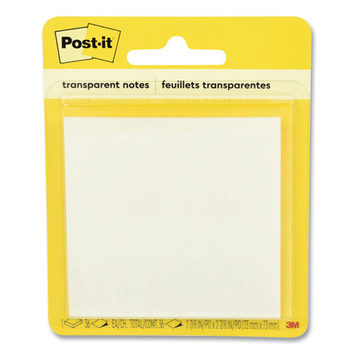 Transparent Notes, 2.88" X 2.88", 36 Sheets/pad