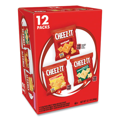 Baked Snack Crackers, Variety Pack, 0.75 Oz Bag, 12/box