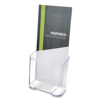 Docuholder For Countertop/wall-mount, Leaflet Size, 4.37w X 3.25d X 3.87h, Clear