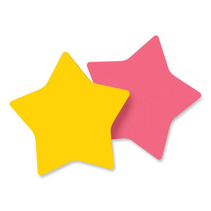 Die-cut Star Shaped Notepads, 2.6" X 2.6", Assorted Colors, 75 Sheets/pad, 2 Pads/pack