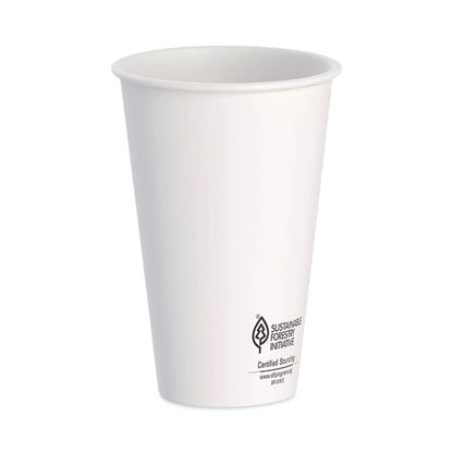 Thermoguard Insulated Paper Hot Cups, 16 Oz, White Sustainable Forest Print, 30/pack