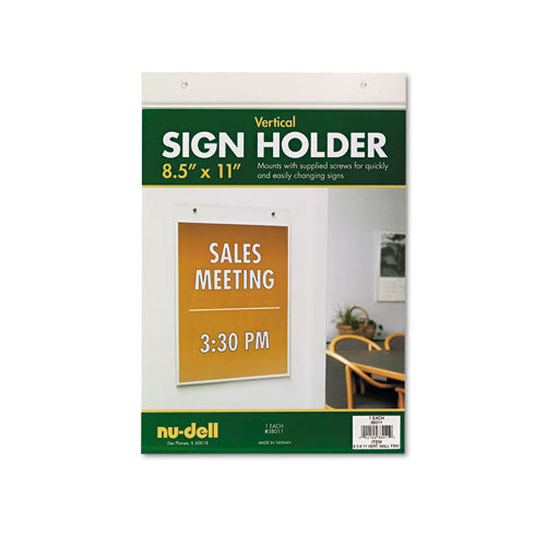 Acrylic Sign Holder, Vertical, 8.5 X 11, Clear