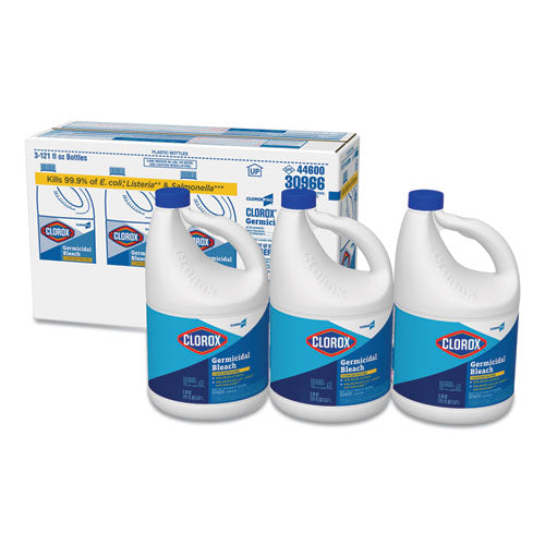 Concentrated Germicidal Bleach, Regular, 121 Oz Bottle, 3/carton